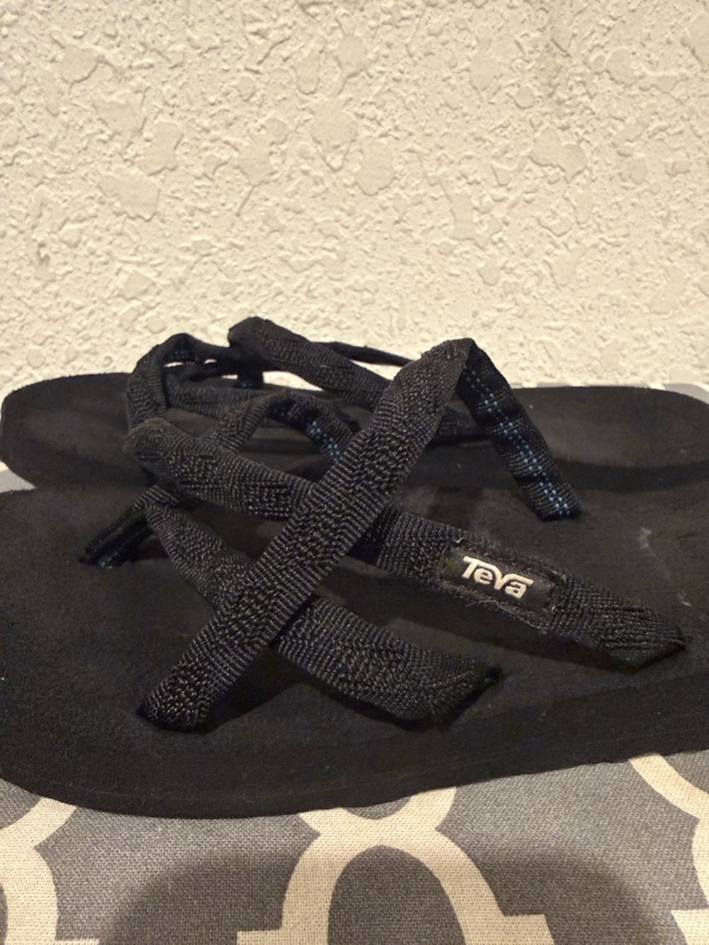 Teva Black Foam Sandals size 7